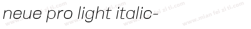 neue pro light italic字体转换